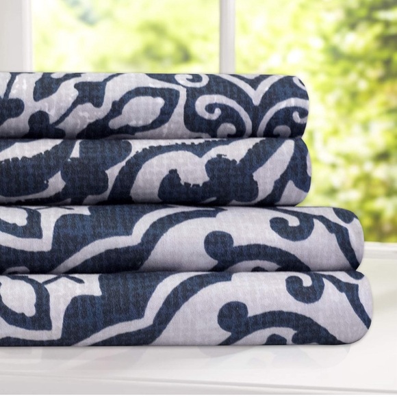 Twin Sheets - Breathable Luxury Sheets with Full Elastic &Sheet Set, Twin, Oasis - Picture 3 of 4